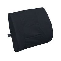 (Black) Lumbar Cushion Pillow Orthopedic Wedge Back Support Synthethic Leather
