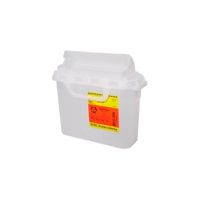 BD 305551 - 5.4qt Counter-Balanced Door Sharps Collector 10.75'' x 12'' x 4.5'', Clear, 20/cs