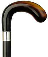 Men Golf Cane Black Maple Shaft, Shell Handle  -Affordable Gift! Item #HAR-9120539