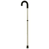 PCP Adjustable Cane, Foam Grip, Round Crook Handle, Lightweight Aluminum, Silver Frost, Medium