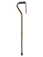 Mabis 502-1300-5455 Deluxe Adjustable Aluminum Cane - Offset Foam Grip - Bronze