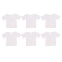 SUPVOX 100pcs Kraft Paper Tags Clothes Shape Gift Tags Party Favor Tags Hanging Tags Ornament Table Name Tags Place Card Blank Tags Without Rope (White)