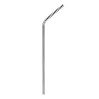 IOQSOF Stainless Steel Metal, Friendly Food Grade Reusable Drinking Straw, 8.5'' Long, 6mm Diameter, Silver