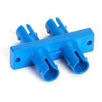 Black Box Fiber Optic Coupling, ST-ST, Rectangular Mounting, Multimode, Duplex, Bronze Sleeve, Plastic Flange