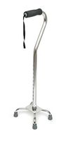 BodyMed Quad Cane, Aluminum Mobility Aid, for Seniors and After Injury or Surgery