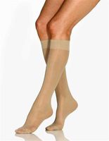 BSN Medical/Jobst 119329 Ultra Sheer Compression Stocking, Knee High, 8-15 mmHg, Closed Toe, Beige, Medium, Pair