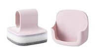 Generic Heavy Duty Dish Wand Sponge with Sponge Rank for Kitchen Sink Cleaning Brush(Pack of 1 Set) (Pink one)