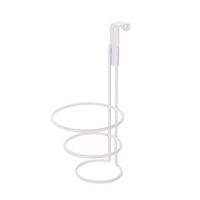 LOSYU Spiral Hair Dryer Bracket, Hair Dryer Holders Over The Door, Metal Blow-Dryer Rack and Straightener Holder, Hang Inside Or Outside Cabinet Doors, White