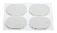 White Felt Bunion Pads (24 Pack) Cushioned Adhesive Orthopedic Foot Pedi Pad (2 and 3/16 Inch by 1 and 5/8 Inch)