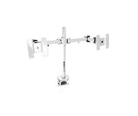 MonMount Dual LCD Monitor Stand Desk Clamp Holds Up to 24-Inch LCD Monitors, White (LCD-194W)