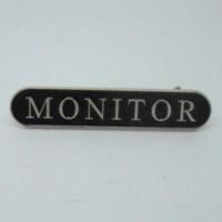 Monitor Enamel School Bar Badge - Black