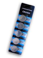 Tenergy 10 CR2450 Lithium Button Cell Batteries, 5-Pcs Card X2
