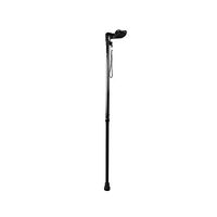 HYRL Adjustable Folding Cane Walking Stick, Aluminum Alloy Telescopic Lightweight Anti-Skid Walking Cane Stick Trekking Pole Hiking Stick,Black
