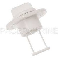 Barton Marine Drain Plug and Socket - 15mm (.60") Bore - White