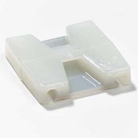 Thomas & Betts TC5342A Cable Tie 2-Way Mounting Base 1x1" Natural Nylon 6.6 Adhesive Mounting- For Use with Cable Ties Up to 50 lbs (100 Pack)