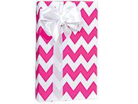 Pink & White CHEVRON STRIPE Gift Wrap Wrapping Paper - 16ft Roll by Buttons Bags and Bows