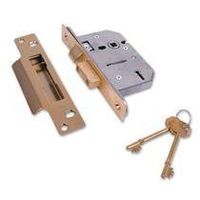 ERA Viscount 2.5-inch/ 64mm 5 Lever High Security Mortice Sashlock - Brass Effect