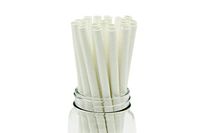 [400 COUNT] Jumbo 8.25" Disposable Drinking Paper Straws Sturdy Natural White for Smoothie Milkshake Milk Tea Restaurant Party (8.25 Inches Long, 10 mm Thick, Dye Free Products, Treestraw