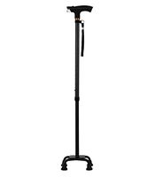 ZWH-Walking Cane Adjustable Walking Crutches Old Man Crutches Four Feet Sticks Sticks Old Man Anti - Skid Four - Angle Aluminum Telescopic Walker with Built-in LED Lights