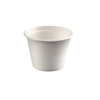 Round Sugarcane Soup Container (Case of 500), PacknWood - Compostable and Biodegradable Soup Bowls (12 oz, 4.3" Diameter) 210GPU350
