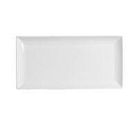 Francessa - Classico 11" x 7" White Porcelain Rectangular Plate, Case of 12