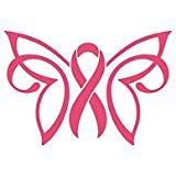 Breast Cancer Butterfly Ribbon Decal Vinyl Sticker|Cars Trucks Vans Walls Laptop| Pink|5.5 x 3.75 in|CCI1239