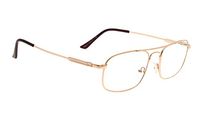 Titanium Reading Glasses for Women Men Reading Bendable Reader Eyeglasses with Double Bridge (Gold +1.00)