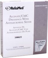 Reliamed 4"X4.75" Silver Alginate/Cmc Blend,10/Box
