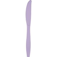 Club Pack of 288 Lavender Purple Premium Heavy-Duty Plastic Party Knives