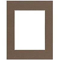 PA Framing, Photo Mat Board, 12 x 16 inches Frame for 8 x 12 inches Photo Art Size - Cream Core/Chestnut
