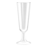 50 Plastic Champagne Flutes | 5.5 oz. Clear Hard Disposable Party & Wedding Cups | Premium Heavy Duty Fancy Champagne Flute (50-Pack) by Bloomingoods