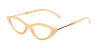 Readers.com Reading Glasses: The Annalise Reader, Metal Cat Eye Style for Women - Tangerine Orange/Gold, 2.75