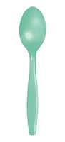 Creative Converting 318872 Fresh Mint Plastic Spoon, Standard, Green