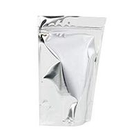 Silver Foil Stand-Up Zipper Pouch - 4 X 2-3/8 X 6-5/8 - Package 25