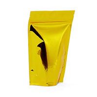 Gold Foil Stand-Up Zipper Pouch - 6-3/4 X 3-1/2 X 10-1/2 - CASE 1000