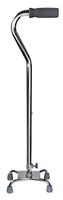 Elderly Walking Aid Medical Quad Cane 30 to 39 Inch Chrome Base Mobility Adjustable Bariatric Stick 300lbs