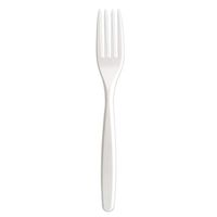 Party Essentials Heavy Duty Hard Plastic Disposable Forks, 7”, White (Case of 1,000)