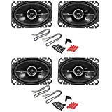 (2) Pairs of Kicker 41DSC464 4x6" D-Series 2-Way Car Speakers with Thin-Profile Woofers Totaling 480 Watt Peak/120 Watt RMS