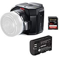 Blackmagic Design Micro Cinema Camera Body Only, with Micro Four Thirds Lens Mount, 13 Stops of Dynamic Range ... (with LP-E6N)