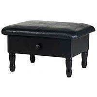 Vibra-Cushion Cordless Massaging Foot Rest (Handsome Genuine Leather)