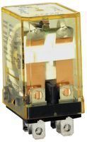 IDEC RH2B-UDC24V Relay, RH Series, 10 AMP, 240 VAC, 24 VDC Coil, 8 Blade, DPDT, Socket, Non Latching