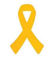6 Eight Inch Yellow Awareness Ribbon Car Magnets