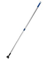 Alpine Industries Commercial Quick-Change Iron Mop Handle - Professional Mopping Tube w/Metal Gripper for Rags - Heavy Duty Stick & Mop Head Replacement Holder (Telescopic Mop)