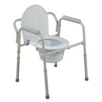 Bariatric Extra Large Drop Arm Commode, Assembled, Steel (1 Case)