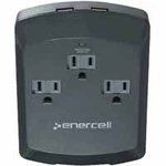 Enercell 1500 Joule Travel Surge Protector with Dual USB Ports