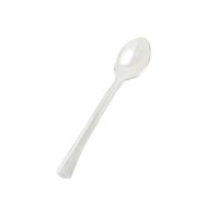 Fineline Settings 6501-CL, 4-Inch Clear Plastic Tiny Tasters Spoons, Disposable Catering Hot & Cold Food Spoons (100)