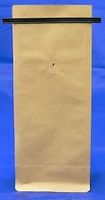 BAP 16 oz Kraft Block Bottom Gusseted Bag with Valve, Tin Tie (100 pcs)
