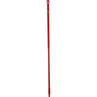 Vikan 29384 Fiberglass Handle with Threaded Tip, 1-7/32" Diameter, 59", Red