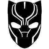 LCK Unique Design Marvel Comics Avengers Black Panther Head, Black, 6 Inch, Die Cut Vinyl Decal, for Windows, Cars, Trucks, Toolbox, Laptops, MacBook-virtually Any Hard Smooth Surface