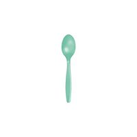 Club Pack of 600 Fresh Mint Green Premium Heavy-Duty Plastic Party Spoons